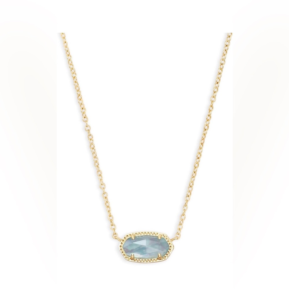 Kendra Scott Elisa Necklace with Light Blue Stone